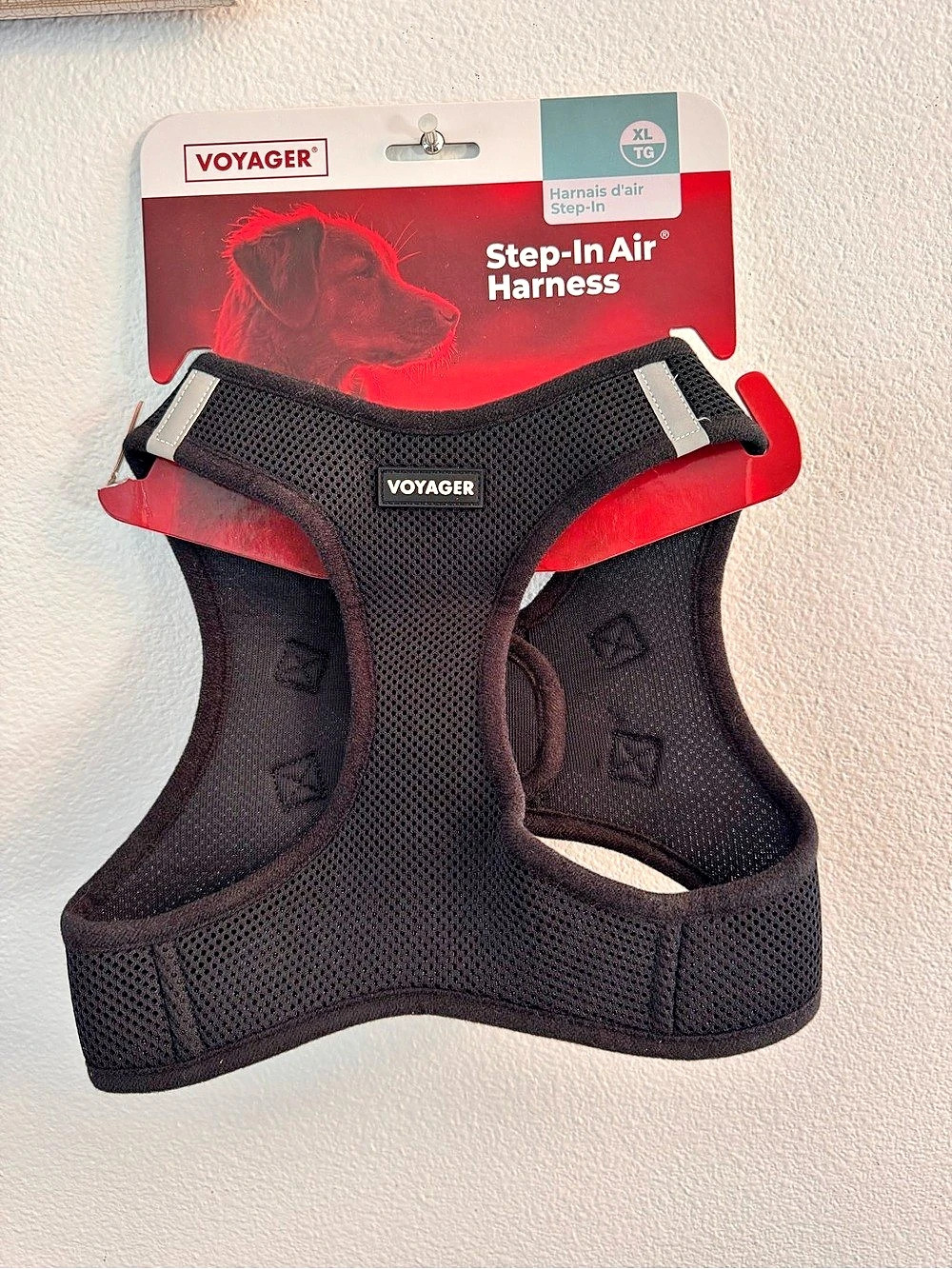 New. Voyager Step-In Air Dog Harness XL Black Breathable Mesh
